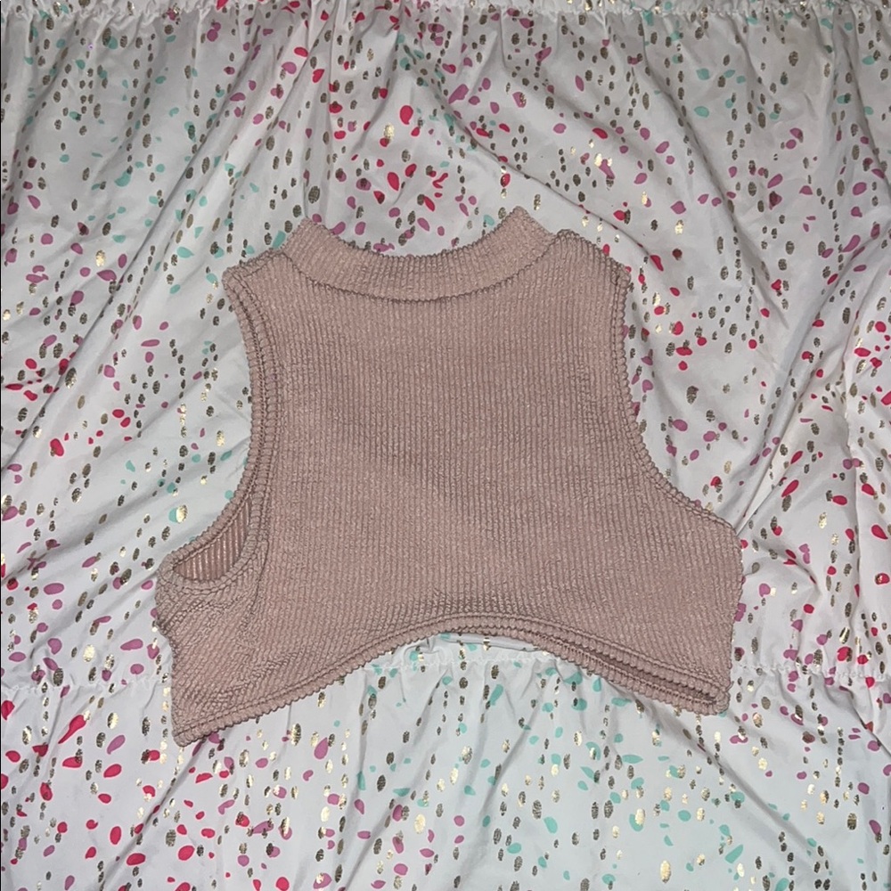 Women's Tan Sleeveless Knit Top - Picture 1 of 1
